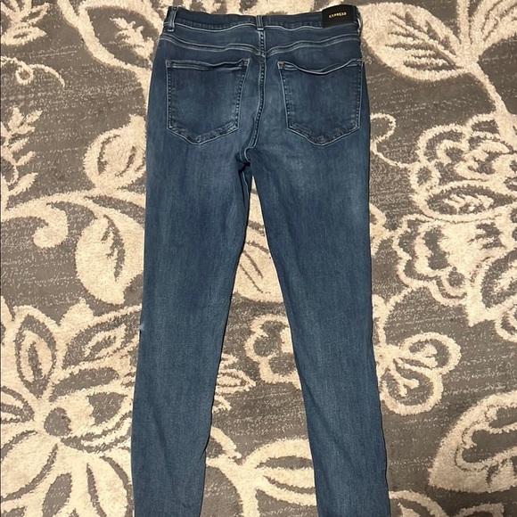 Express Blue Skinny Jeans Classic Denim stretchy hi rise skinny - Picture 5 of 6